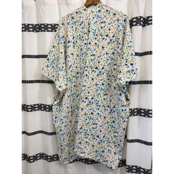 Time and Tru Floral Kimono One Size Lightweight Cover-Up Open Front Drape Top - Picture 3 of 4